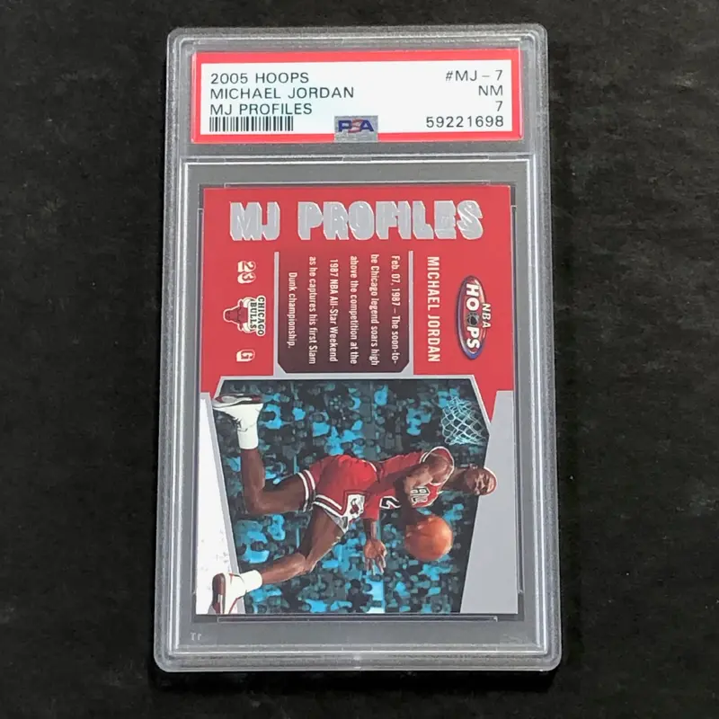 2005 Hoops Michael Jordan #MJ-7 Michael Jordan PSA 7 NM Cavaliers