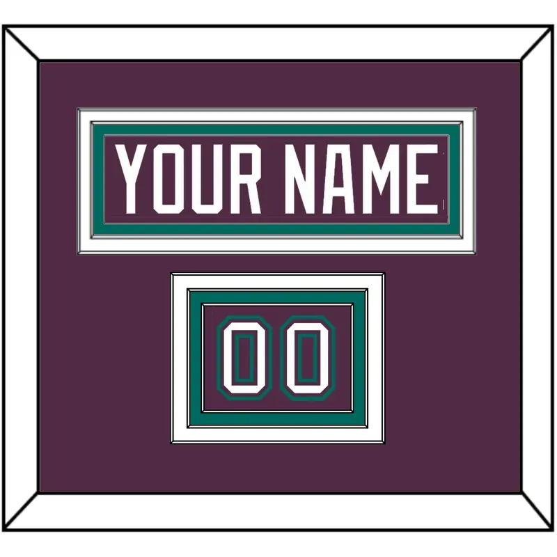 Anaheim Nameplate & Number (Shoulder) - Road Purple (1993-2006) - Triple Mat 3