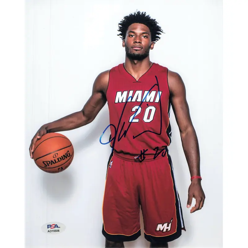 JUSTISE WINSLOW signed 8x10 photo PSA/DNA Miami Heat Autographed