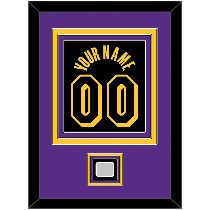 Los Angeles Name & Number With Trophy Patch - Black Mamba (2017-2018, 2020) - Triple Mat 3