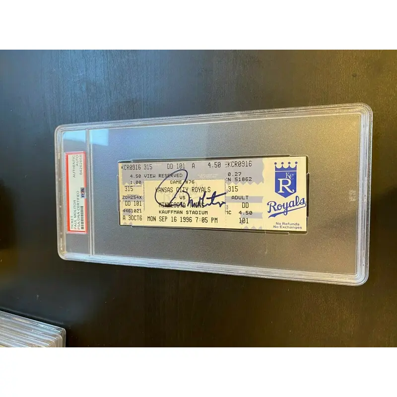 Rare Paul Molitor Signed 3,000 Hit Game Ticket 9-16-1996 PSA DNA Slabbed Auto