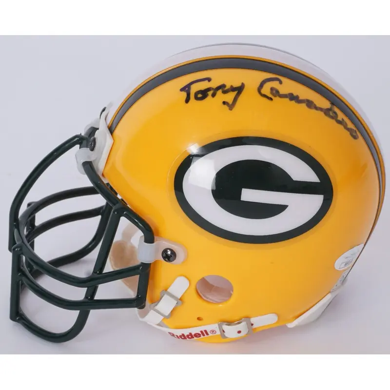 Tony Canadeo Signed Green Bay Packers Riddell Mini Helmet Beckett COA