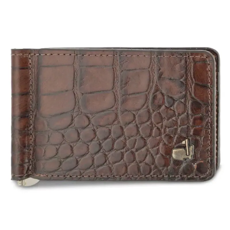 2025 Augusta National GC Masters Brown Leather Money Clip Billfold Wallet w/ Box