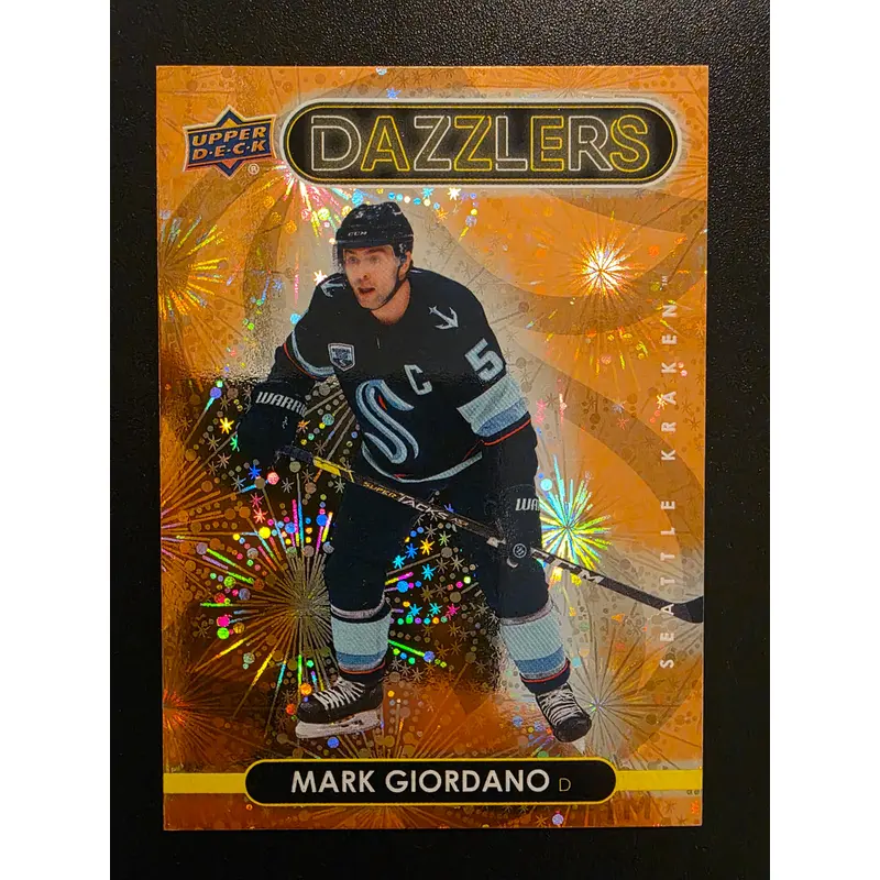 2021-22 Upper Deck Series 2 - Dazzlers - Orange - Mark Giordano #DZ-88