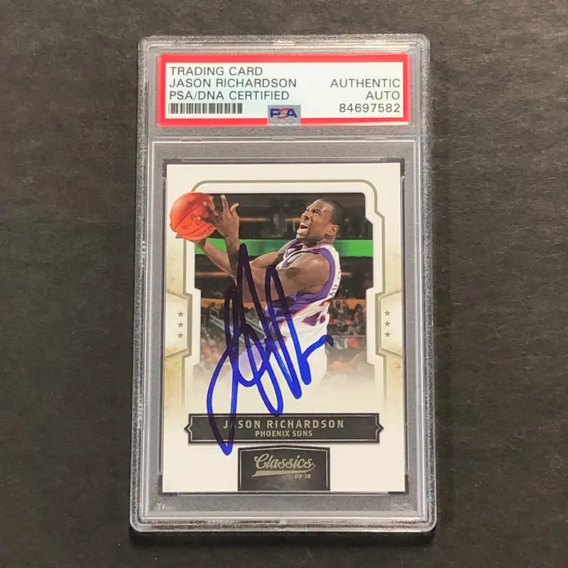 2009-10 Panini Classics #95 Jason Richardson Signed Card AUTO PSA Slabbed Suns
