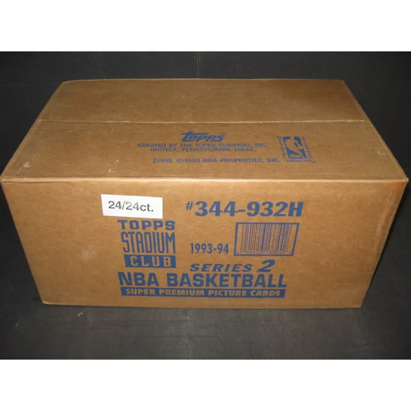 1993/94 Topps Stadium Club Basketball Series 2 Case (Hobby) (24 Box)