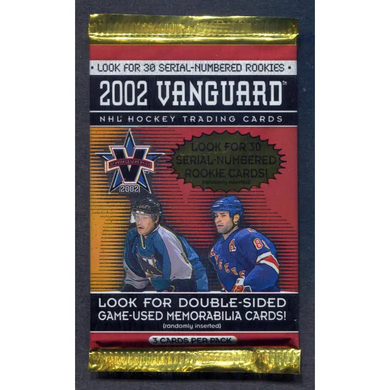 2001/02 Pacific Vanguard Hockey Unopened Pack (3)