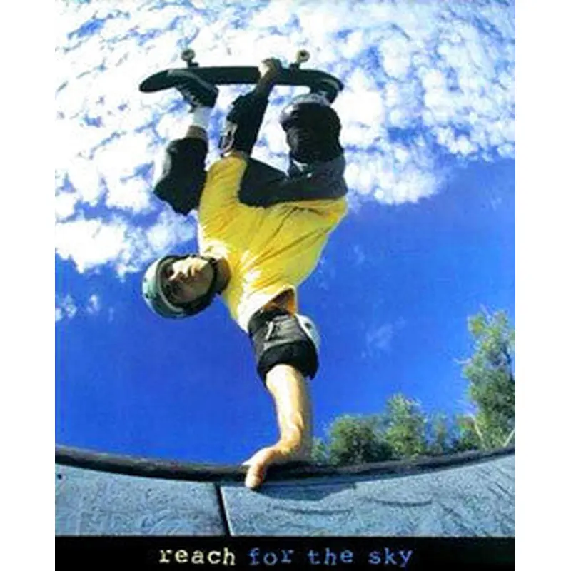 Skateboarding "Reach for the Sky" Poster Print - Front Line