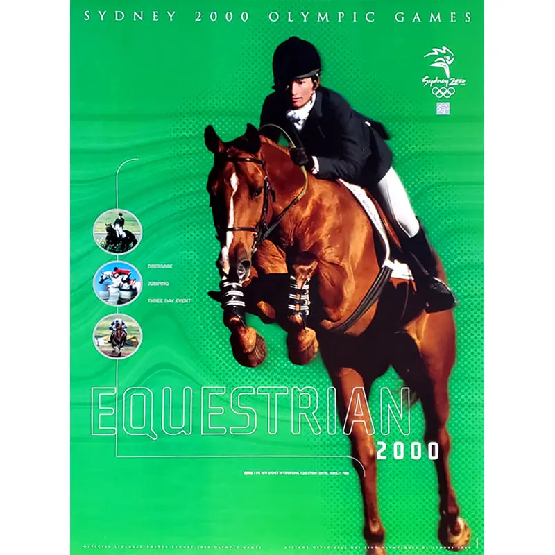 Sydney 2000 Summer Olympic Games Equestrian Events Vintage Original Official Poster