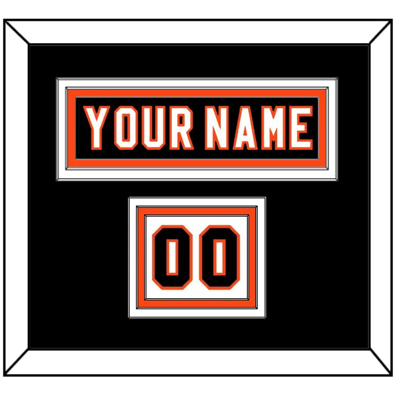 Philadelphia Nameplate & Number (Shoulder) - Home Black (2007-2010) - Triple Mat 5