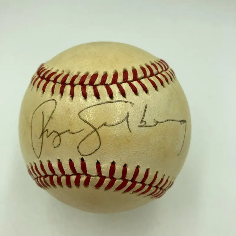 Ryne Sandberg Rookie Signed 1980's National League Feeney Baseball With JSA COA