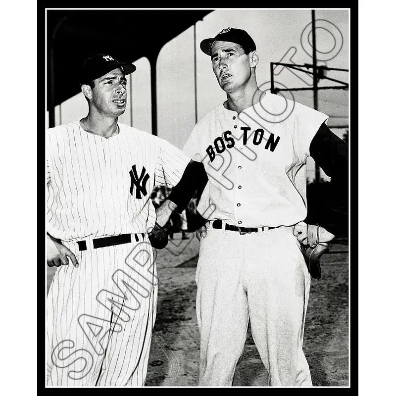 Ted Williams Joe Dimaggio 8X10 Photo - Red Sox Yankees - 1723