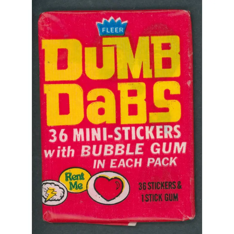 1977 Fleer Dumb Dabs Unopened Wax Pack