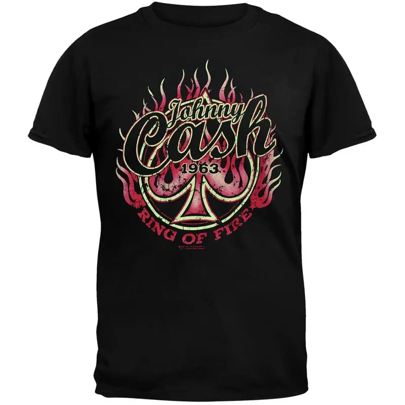 Johnny Cash - Flaming Spade T-Shirt