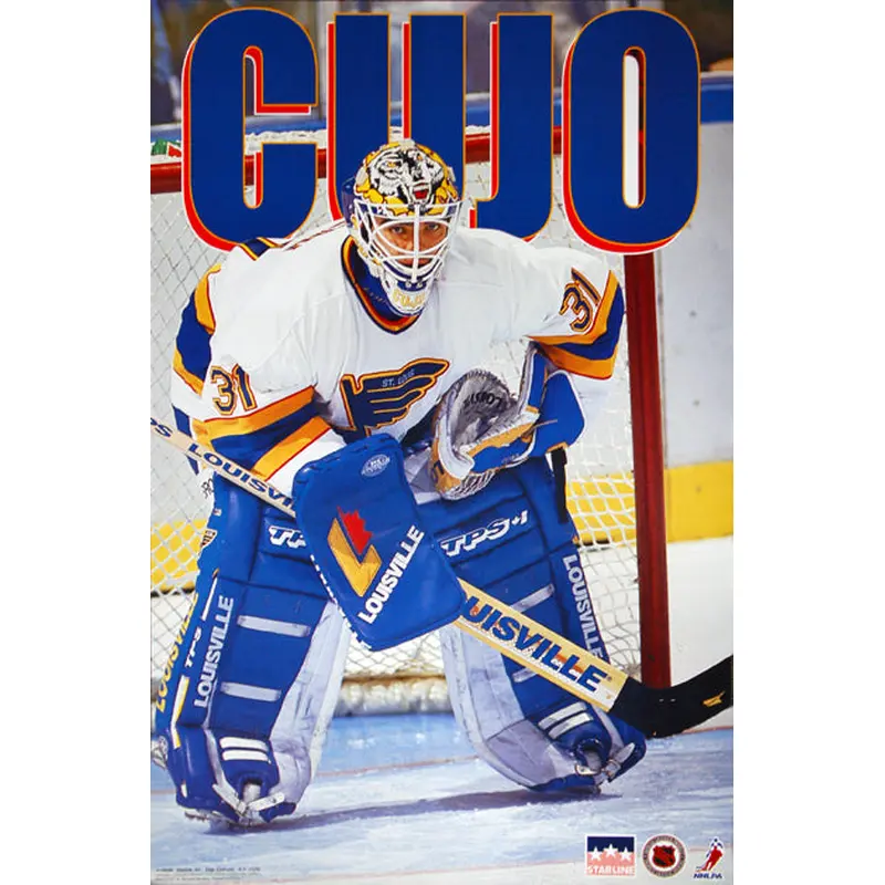 Curtis Joseph "Cujo" St. Louis Blues Goalie NHL Action Poster - Starline 1994