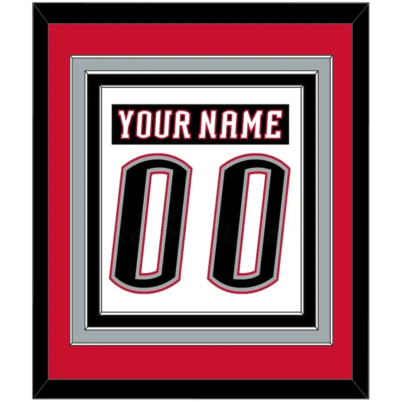 Buffalo Nameplate & Number (Back) Combined - Home White (1996-2006) - Triple Mat 3