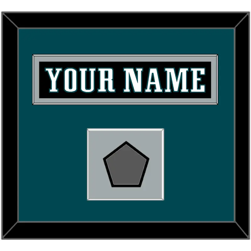 Philadelphia Nameplate & Super Bowl Jersey Patch - Alternate Black - Single Mat 2