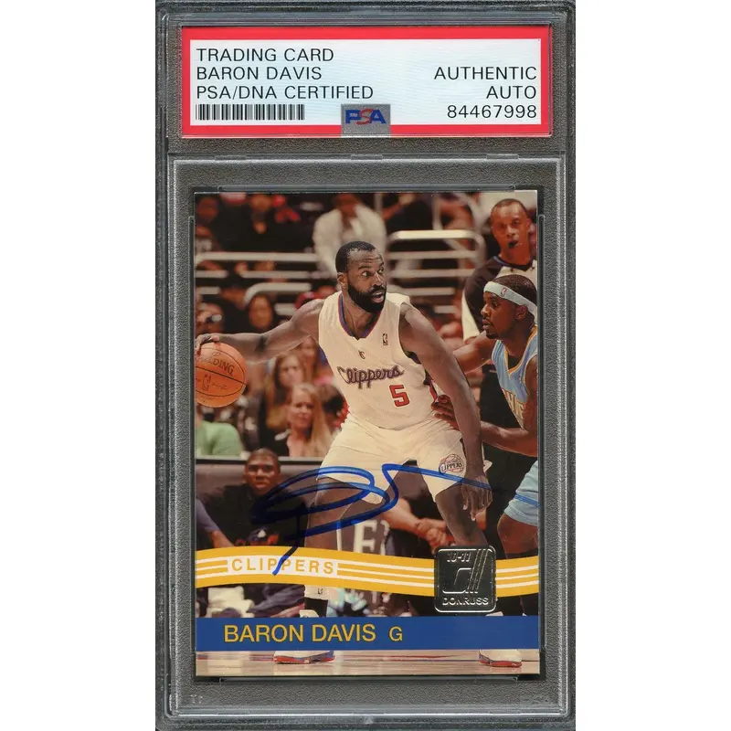 2010-11 Panini Donruss #199 Baron Davis Signed AUTO PSA Slabbed Clippers