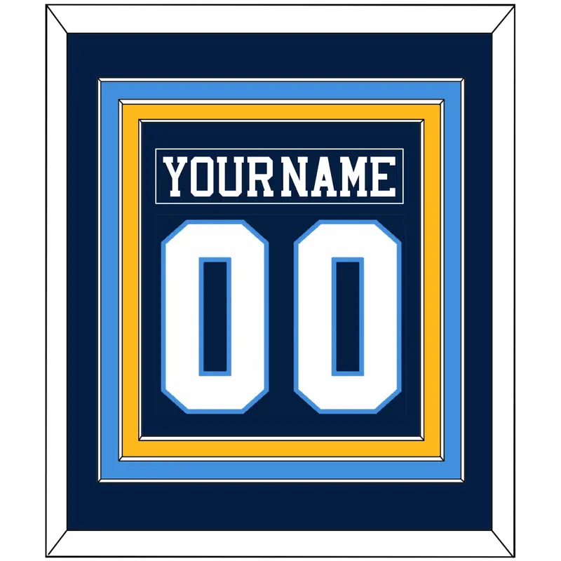 Pittsburgh Nameplate & Number (Back) Combined - Road Blue (1977-1980) - Triple Mat 4