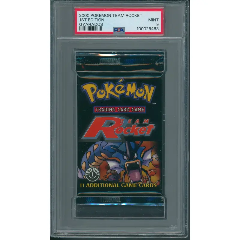 2000 Pokemon Team Rocket 1st Edition Pack PSA 9 Gyarados *5483