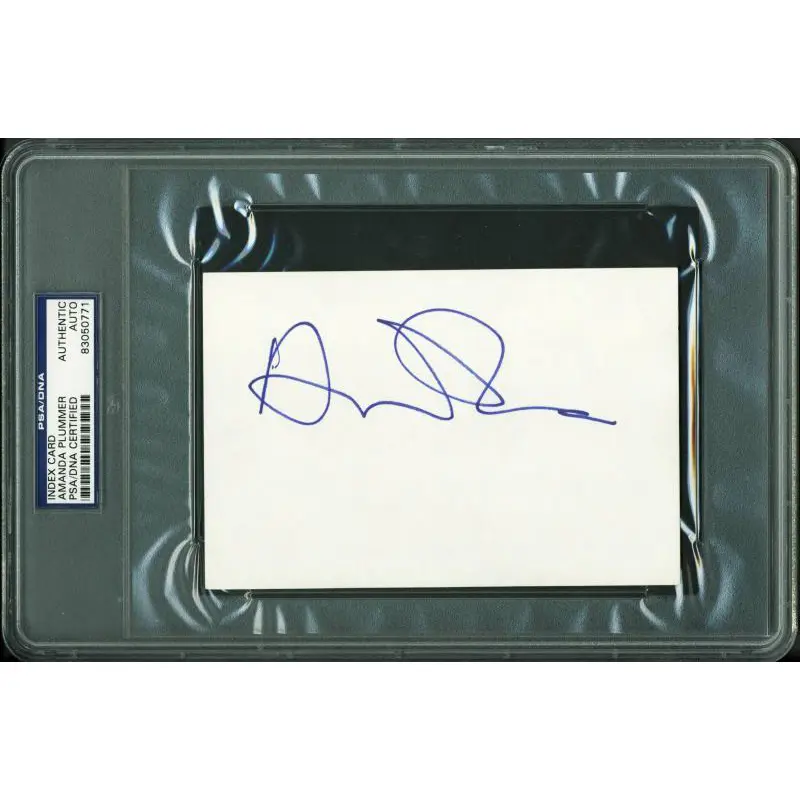 Amanda Plummer Authentic Signed 4X6 Index Card Autographed PSA Slabbed #83050771