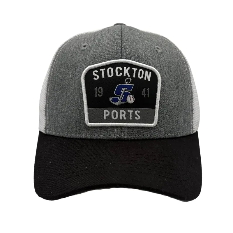 Bimm Ridder Grey/Black/White Adjustable Stockton Ports Hat