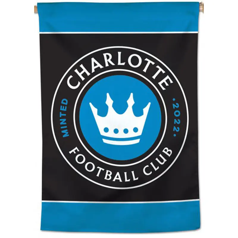 Charlotte FC Football Club Official MLS Soccer Team Logo Wall BANNER - Wincraft Inc.
