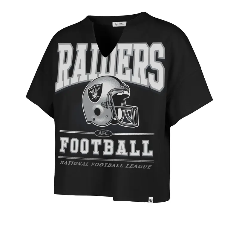 LAS VEGAS RAIDERS HISTORIC ELATION '47 OVERSIZED NOTCH NECK TEE WOMENS