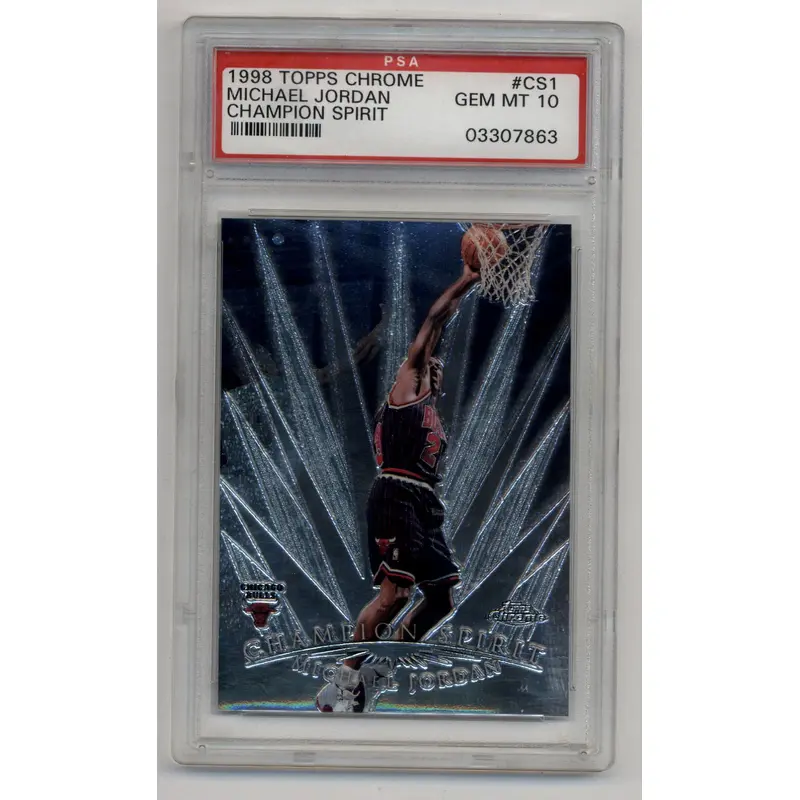 Michael Jordan 1998-99 Topps Chrome Champion Spirit #CS1 PSA 10 Gem Mint