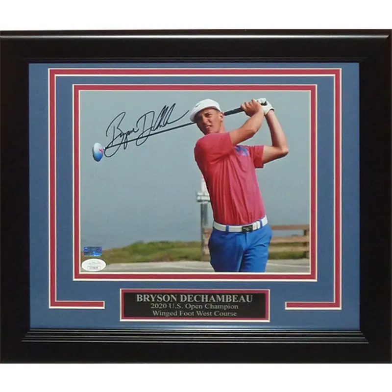 Bryson DeChambeau Autographed Deluxe Framed Golf 8x10 Photo - JSA