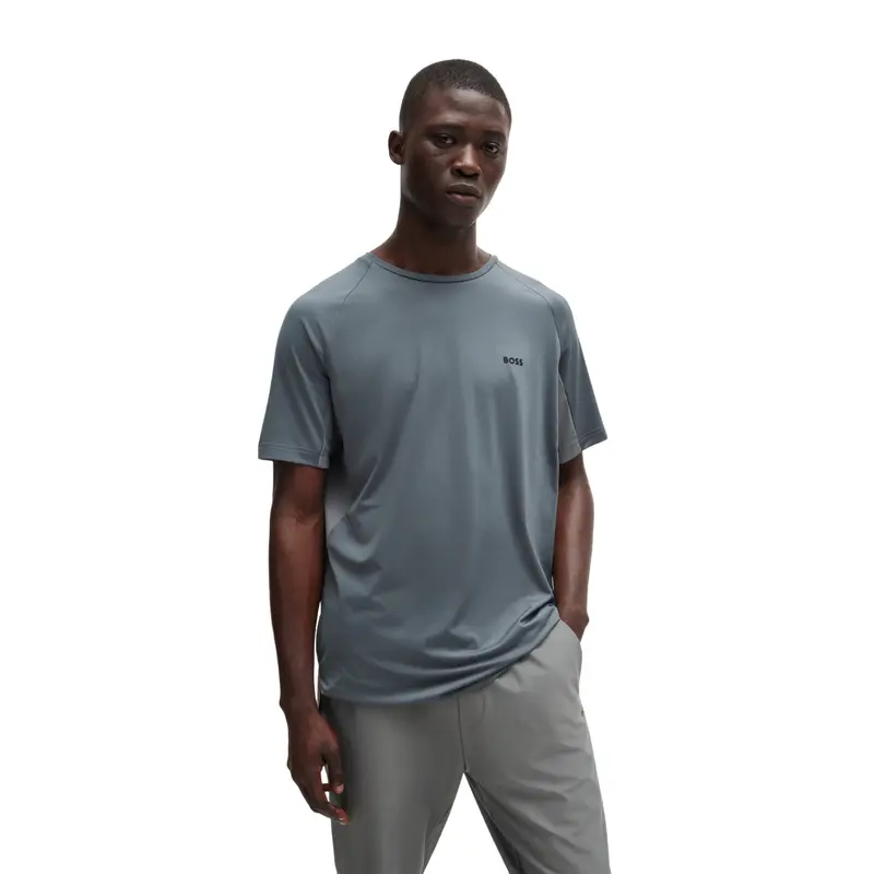 HUGO BOSS MENS GREY T-SHIRT TEE ACTIVE 4 50519360251