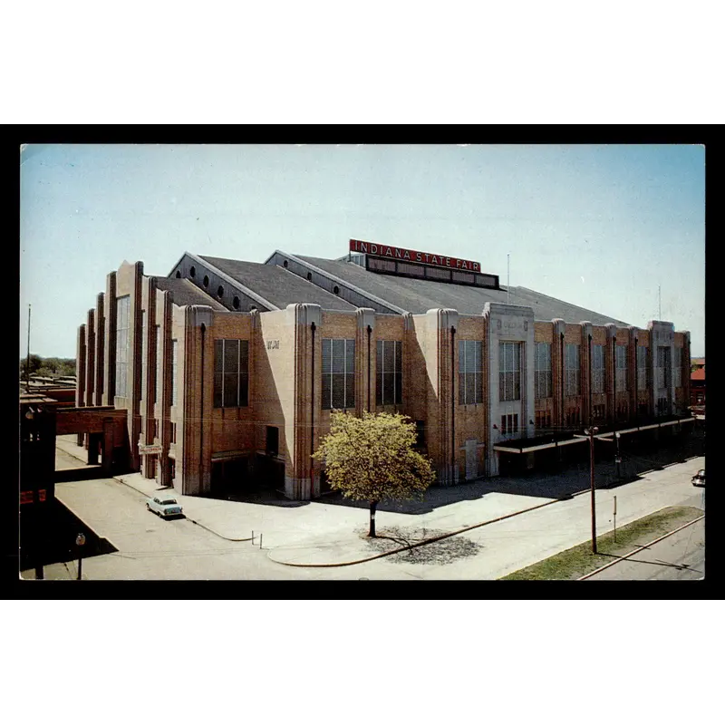 Vintage Indiana Fairgrounds Coliseum Postcard