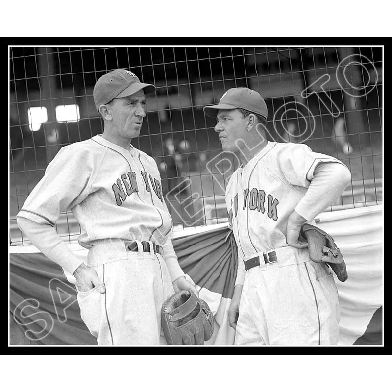 Carl Hubbell Mel Ott 8X10 Photo - 1940 New York Giants - 1841