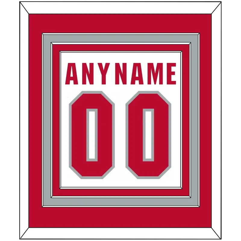 Ohio State Basketball Name & Number - Home White (2013-2014) - Triple Mat 2