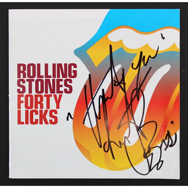 Charlie Watts Rolling Stones Authentic Signed Forty Licks Cd Cover BAS #AA00660