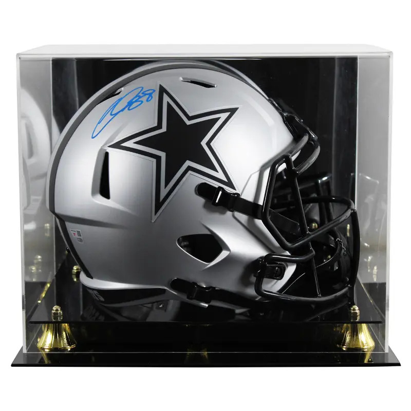 Cowboys CeeDee Lamb Signed Rave Full Size Speed Rep Helmet W/ Case Fanatics