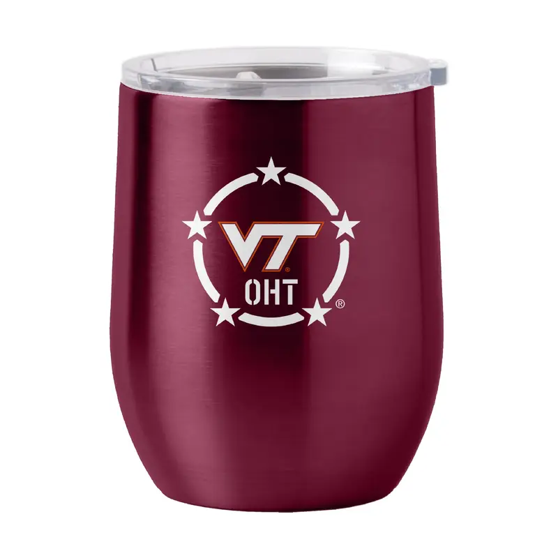Virginia Tech/OHT 16oz Logo Curved Beverage Tumbler