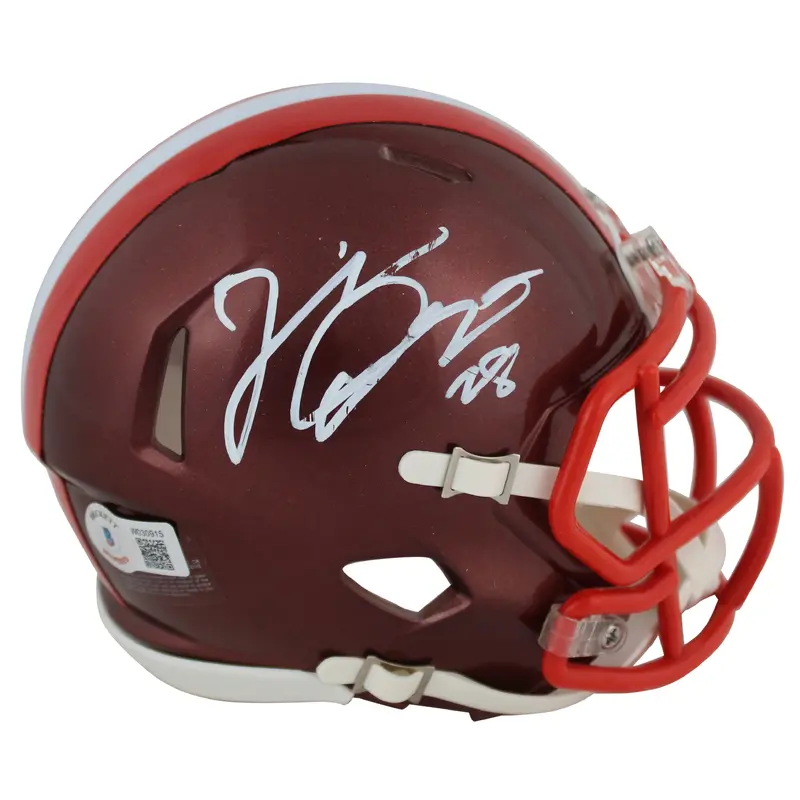 Browns Jeremiah Owusu-Koramoah Signed Flash Speed Mini Helmet BAS Wit #W030915