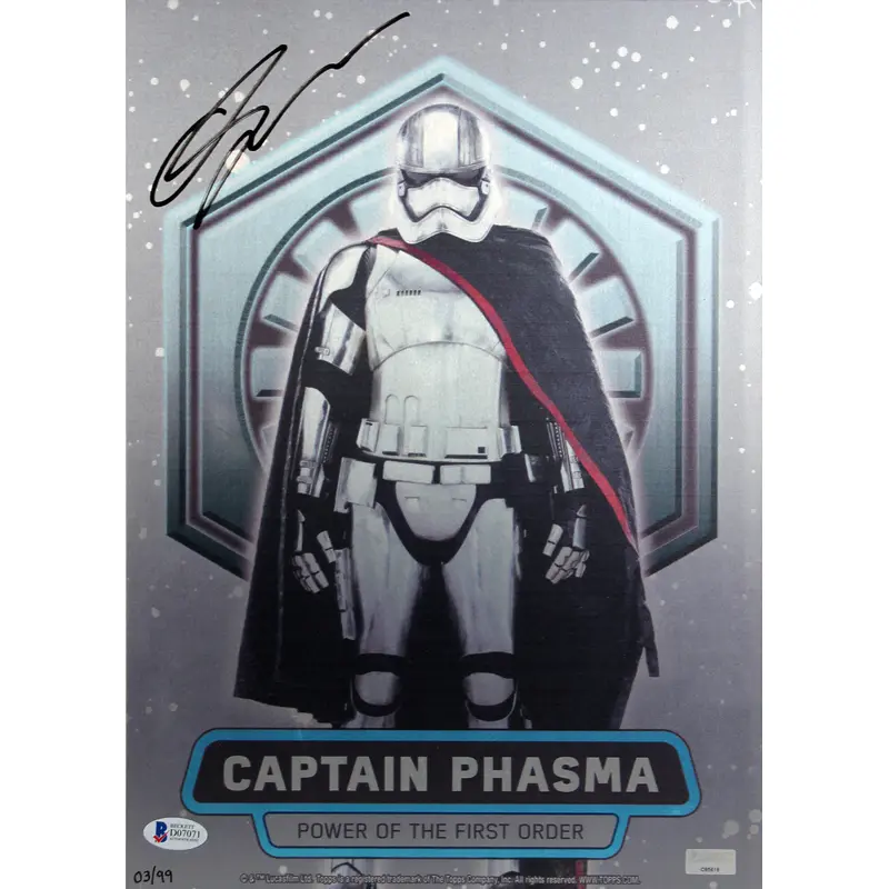 Gwendoline Christie Signed LE #3/99 Captain Phasma 10x14 Aluminum Poster BAS
