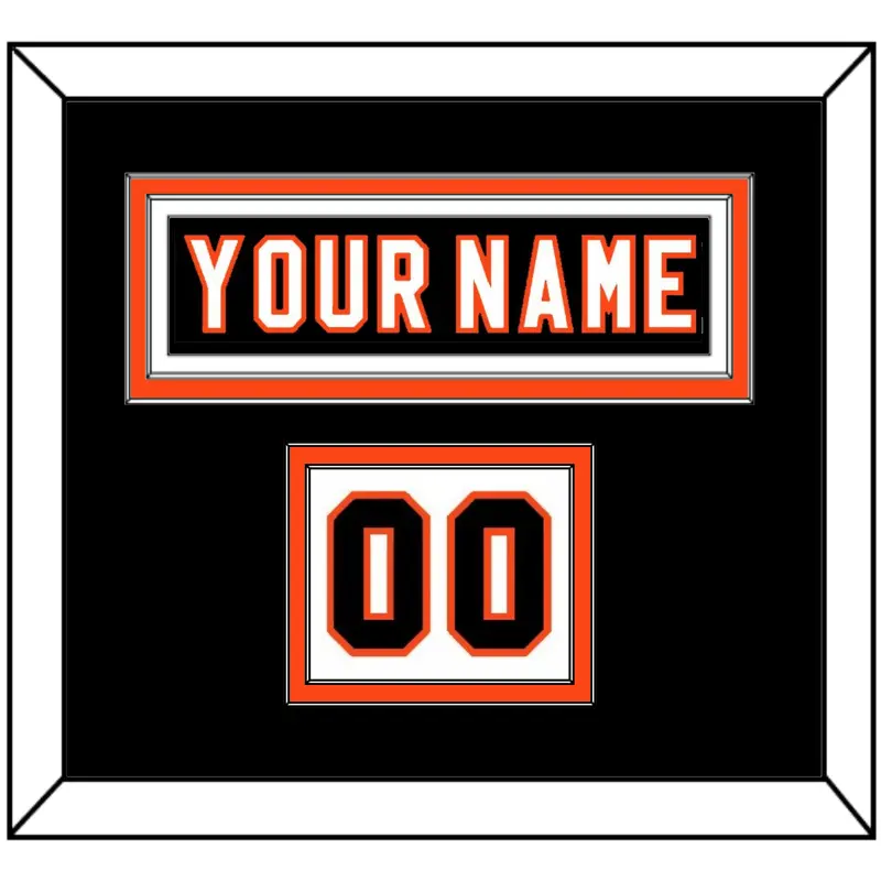 Philadelphia Nameplate & Number (Shoulder) - Home Black (2007-2010) - Double Mat 4