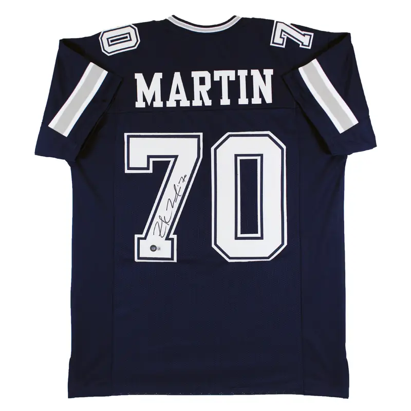 Zack Martin Authentic Signed Navy Blue Pro Style Jersey Autographed BAS Witness
