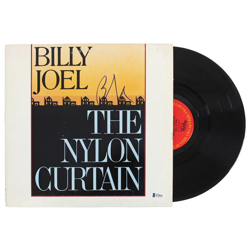 Billy Joel Authentic Signed The Nylon Curtain Album Cover W/ Vinyl BAS #Q78946