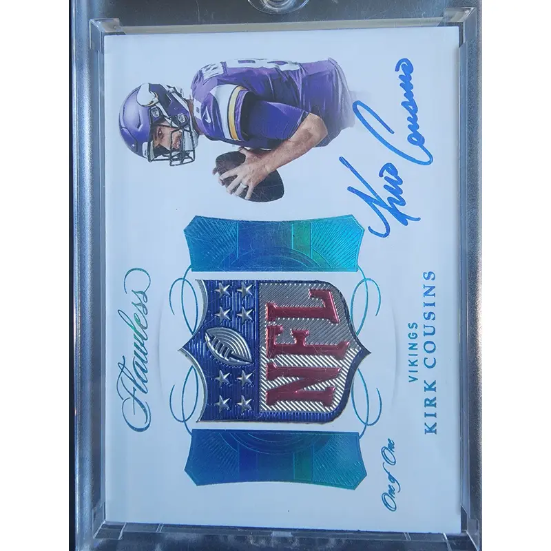 Kirk Cousins 2019 Panini Flawless NFL Shield 1/1 Auto