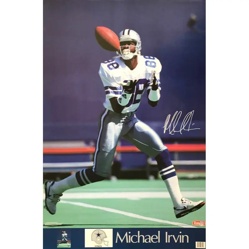 Michael Irvin "Signature Series" Dallas Cowboys Action Poster - Marketcom 1992