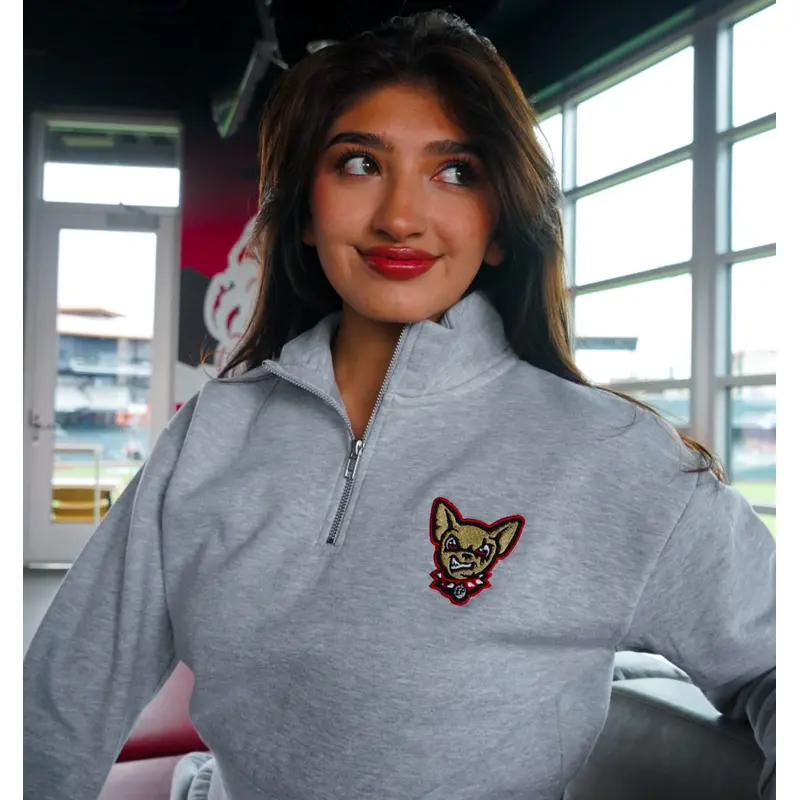 WOMAN'S 1/2 ZIP CROP HOODIE
