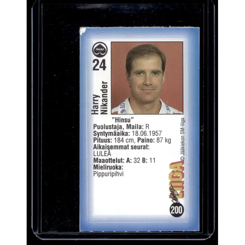 1992-93 JyvsHyv HockeyLiiga - Harry Nikander #200