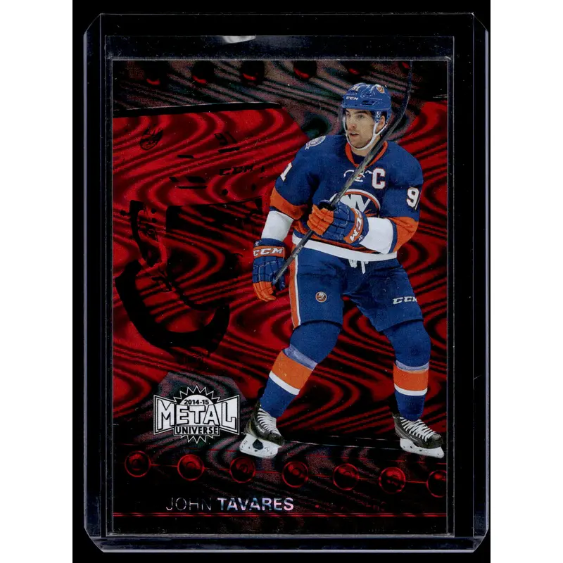 2014-15 Fleer Showcase - Metal Universe - Precious Metal Gems Red - John Tavares #5 /100