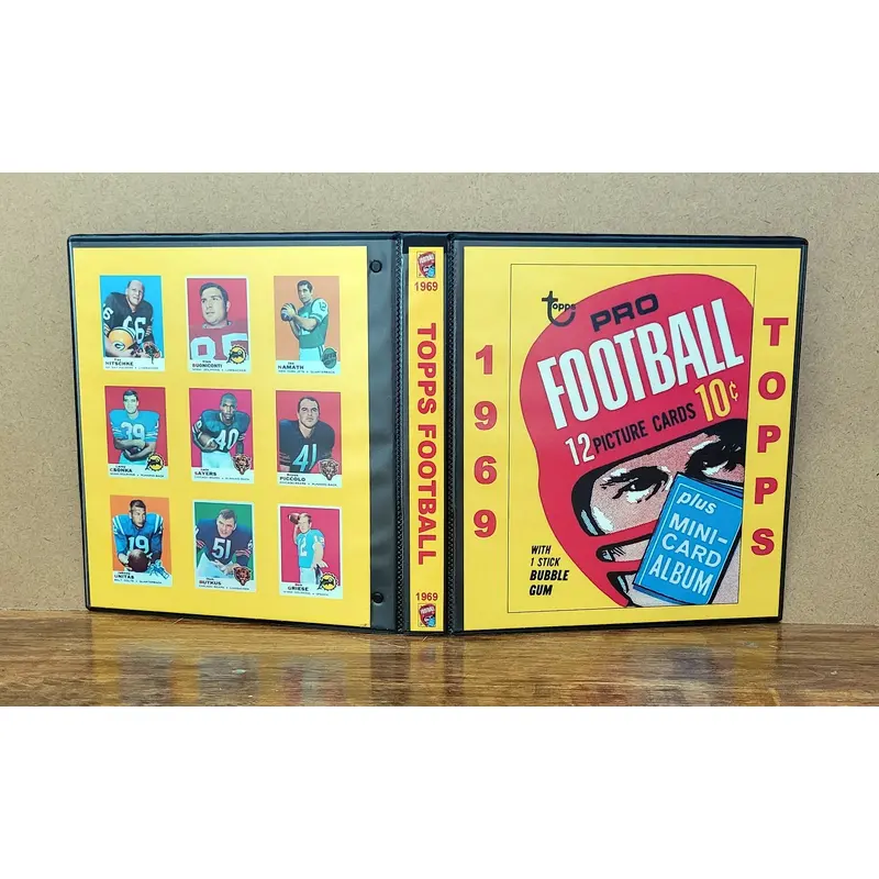 1969 Topps Football Cards Custom Made Album Binder Inserts 3 Sizes - 3543