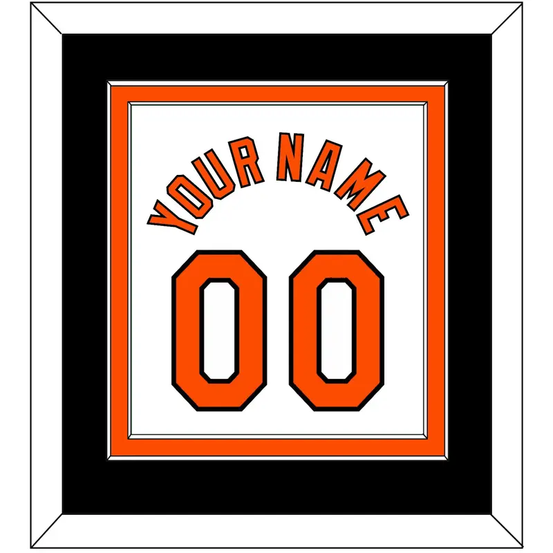 Baltimore Name & Number - Home White (2004-2008) - Double Mat 3