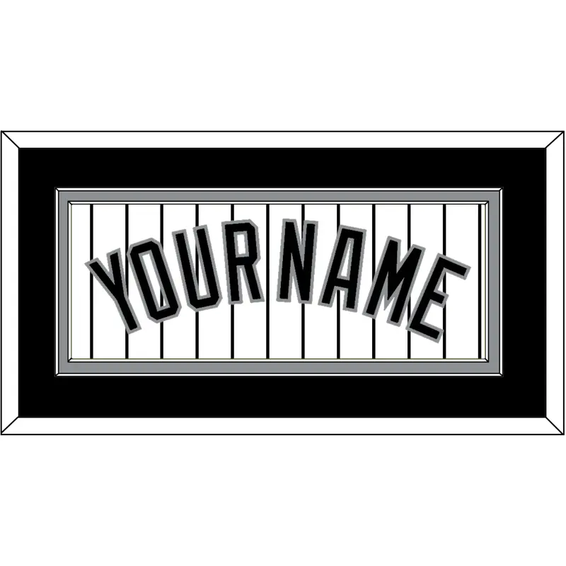 Chicago Name - Home White Pinstripes - Double Mat 2